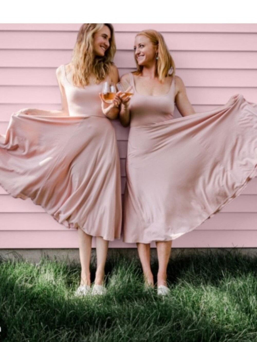 Reformation Rou Knit Dress Pastel Pink